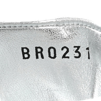 Louis Vuitton Metallic Lambskin Embossed Monogram Revival High Heel Mules 39 Silver 8 of 9