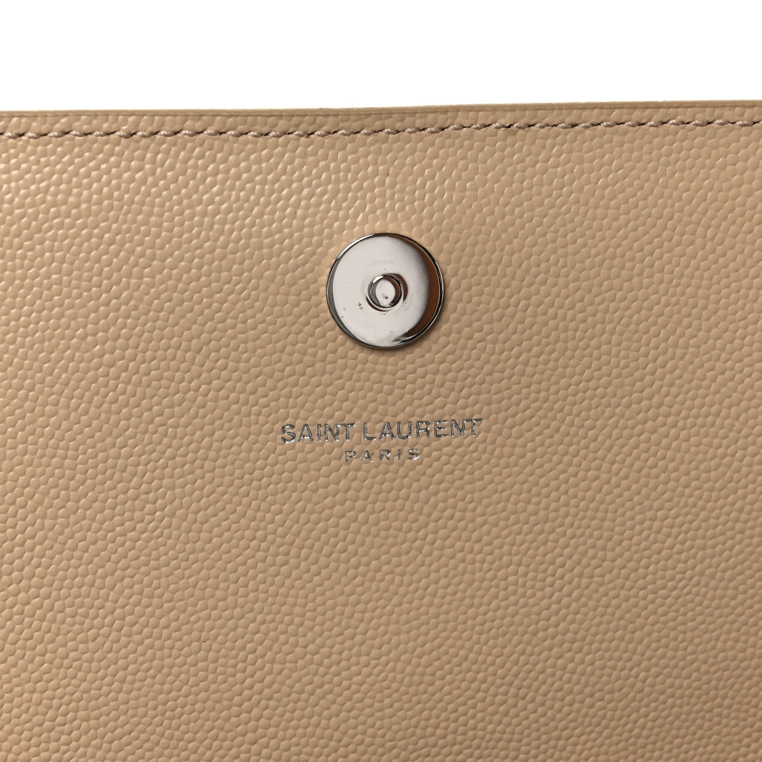 Saint Laurent Grain De Poudre Classic Monogram Cassandre Clutch Nude 6 of 7