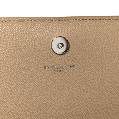 Saint Laurent Grain De Poudre Classic Monogram Cassandre Clutch Nude 6 of 7