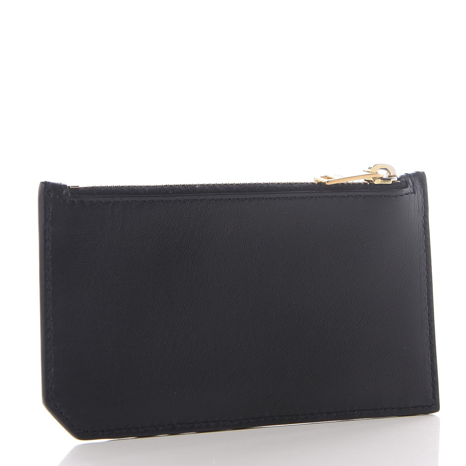Saint Laurent Calfskin 5 Fragments Zip Pouch Card Holder Black 2 of 7