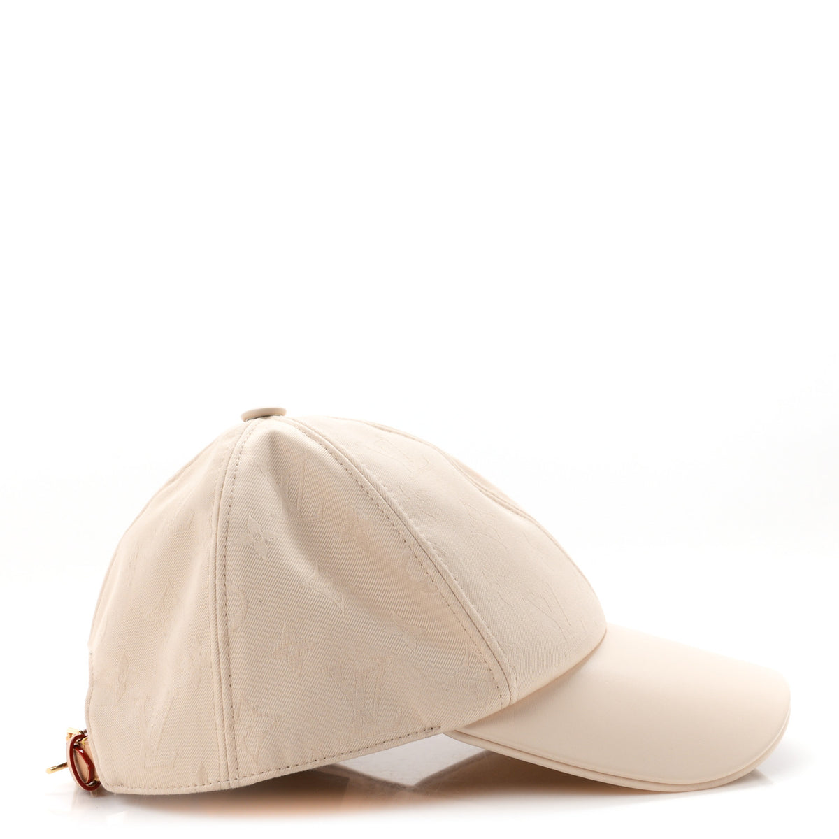 Louis Vuitton Calfskin Cotton Jacquard Monogram LV First Cap M Beige 5 of 8