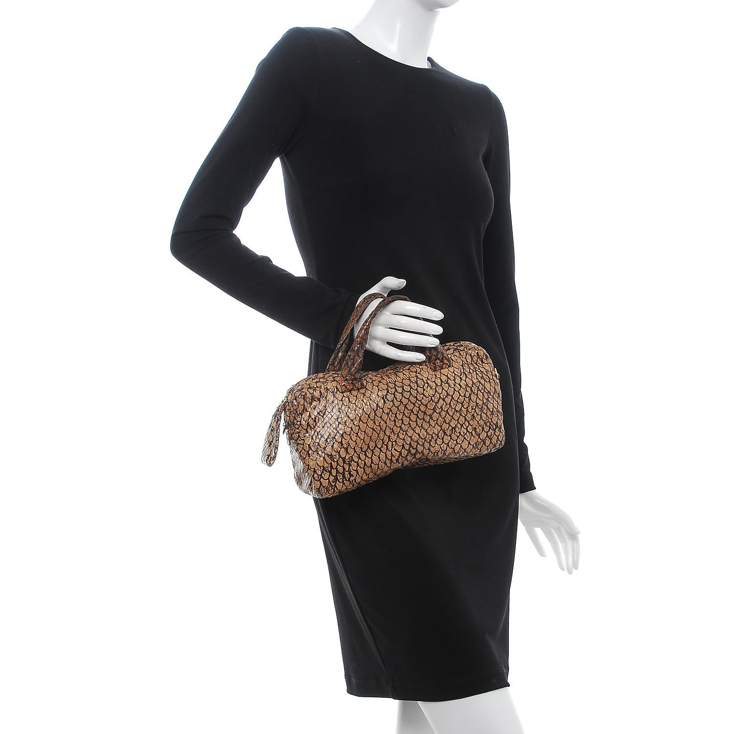 Miu Miu Python Painted Top Handle Bag 2 of 8