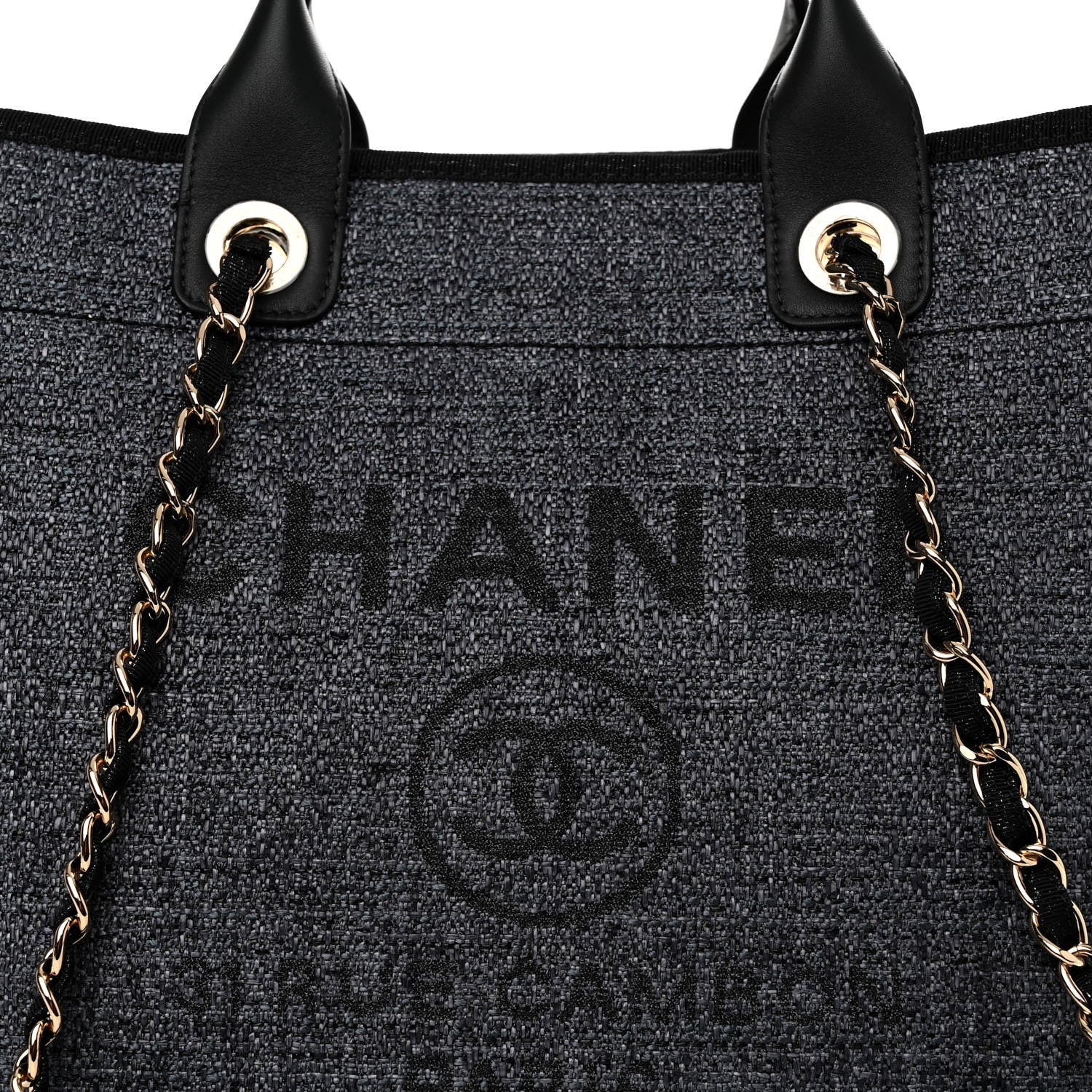 Chanel Lurex Boucle Medium Deauville Tote Black 8 of 10