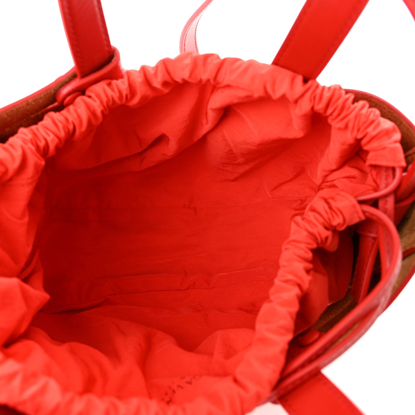 French Calfskin Small Shell Bag Chili Tomato