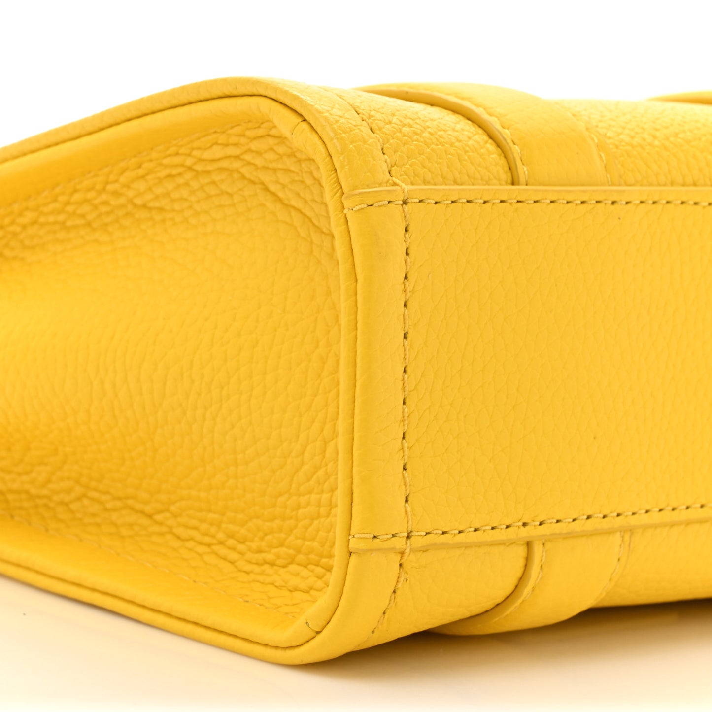 Grained Calfskin Mini The Tote Bag Yellow