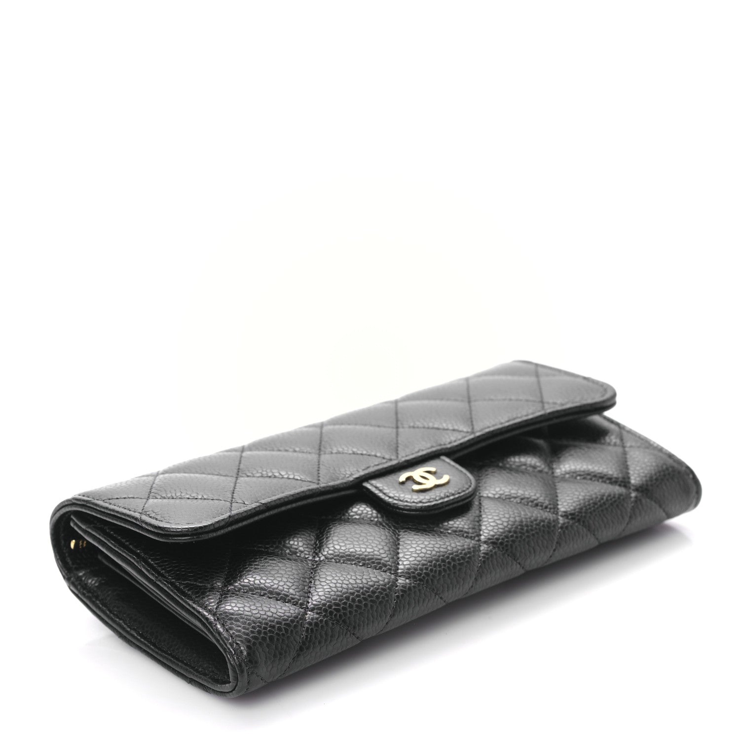Chanel Caviar Quilted Long Flap Wallet Black 4 of 10