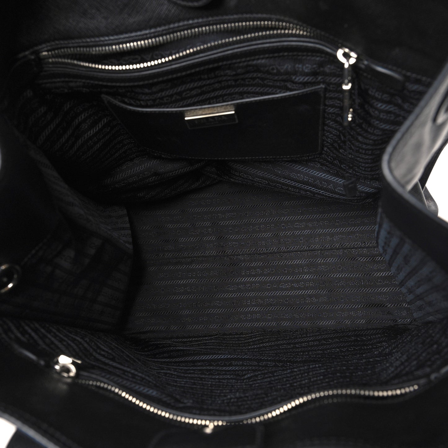 Saffiano Lux Cuir Tote Black