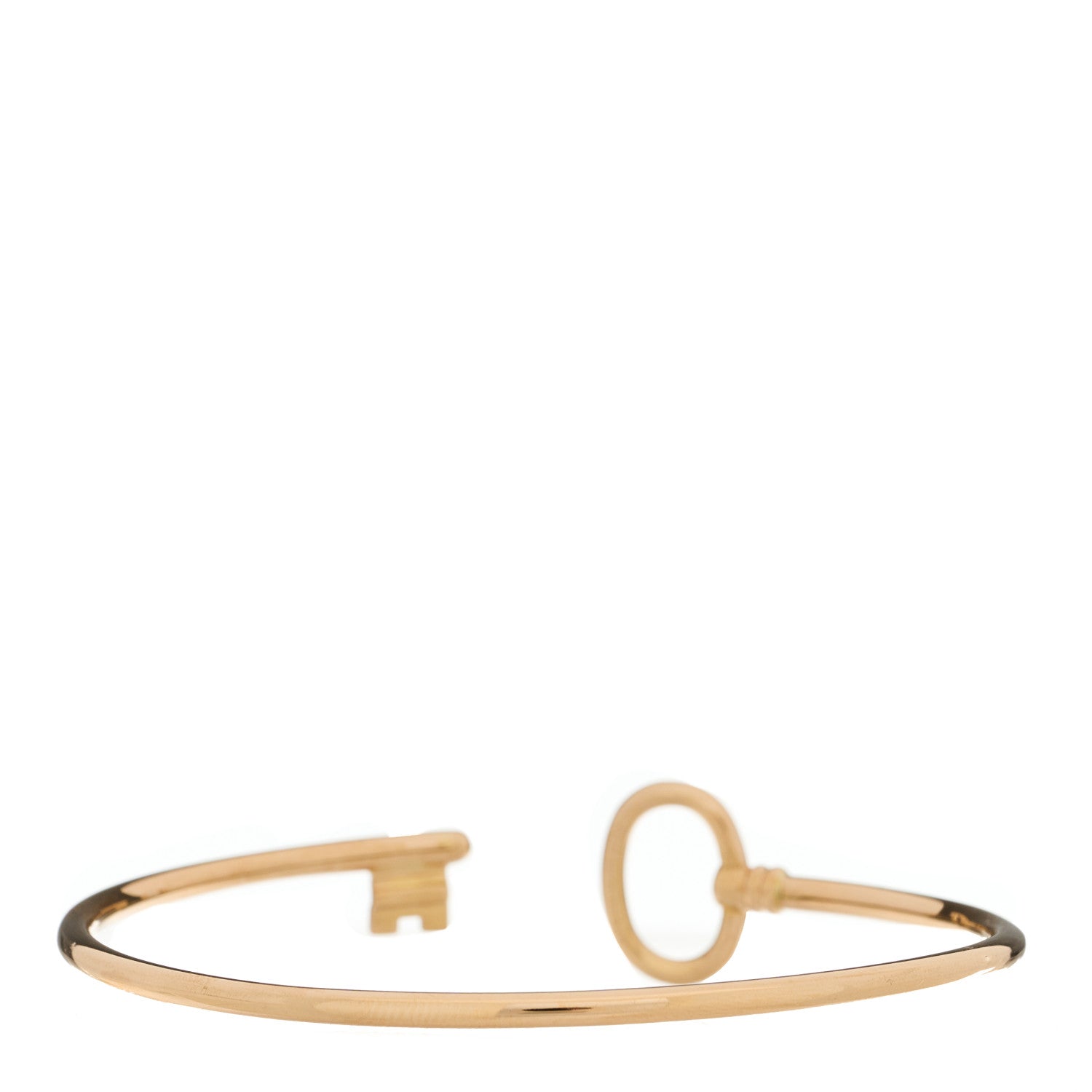 Tiffany 18K Rose Gold Keys Wire Bracelet 2 of 3