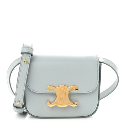 Celine Shiny Calfskin Mini Claude Soft Blue 1 of 10