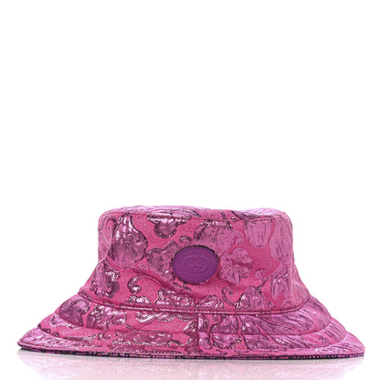 Gucci Canvas Lame GG Monogram Reversible Bucket Hat S Fuxia Pink 5 of 14