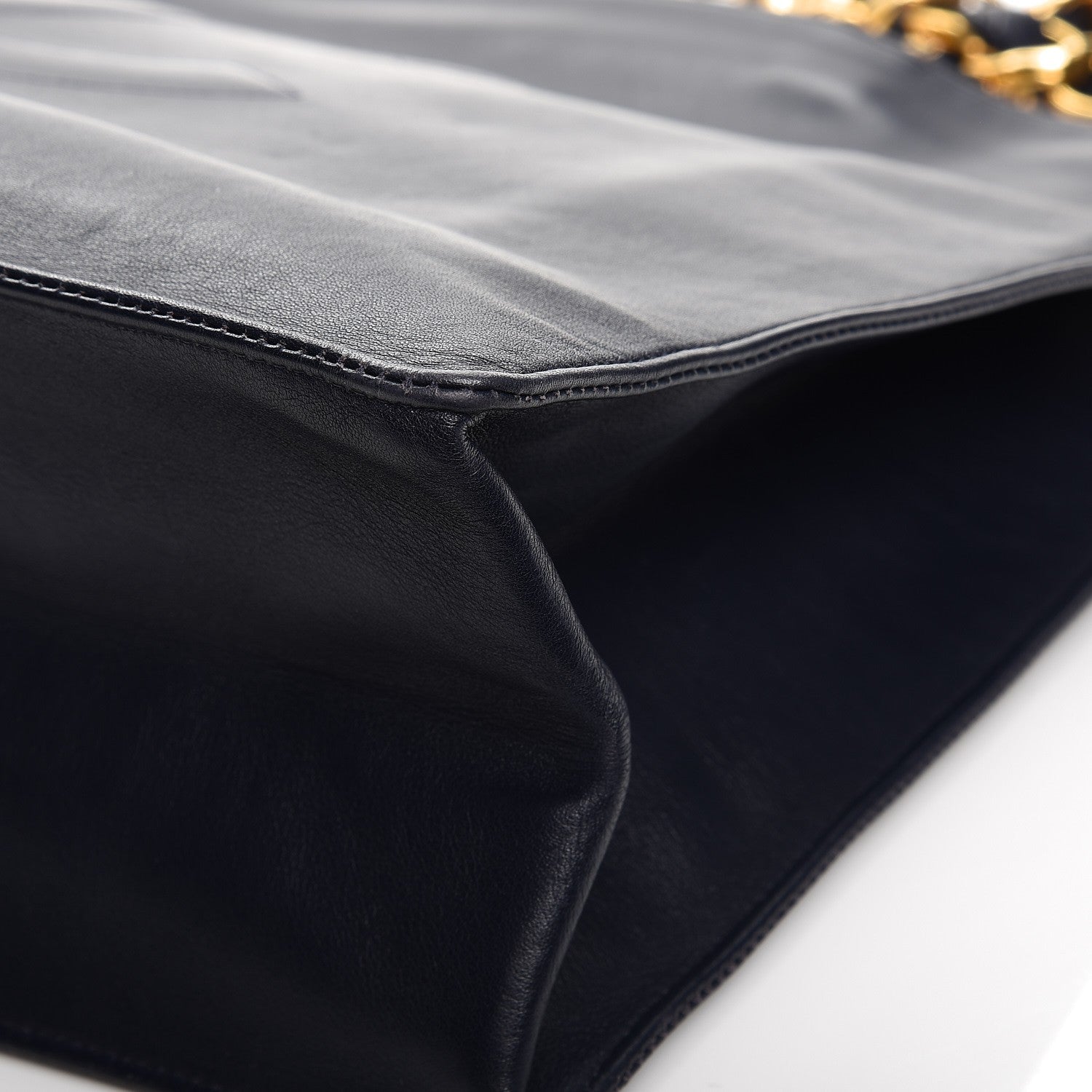 Chanel Lambskin CC Tote Navy 10 of 12