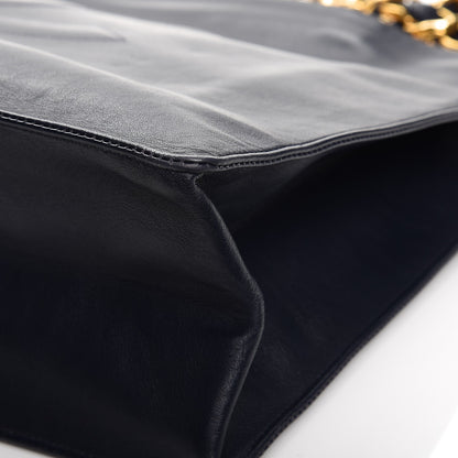 Chanel Lambskin CC Tote Navy 10 of 12