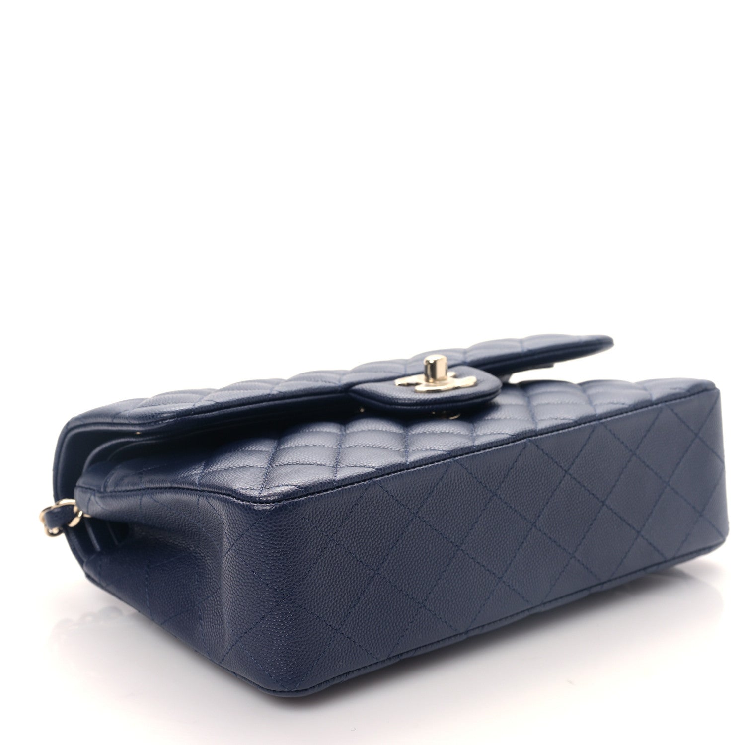 Chanel Caviar Quilted Small Double Flap Blue 4 of 9
