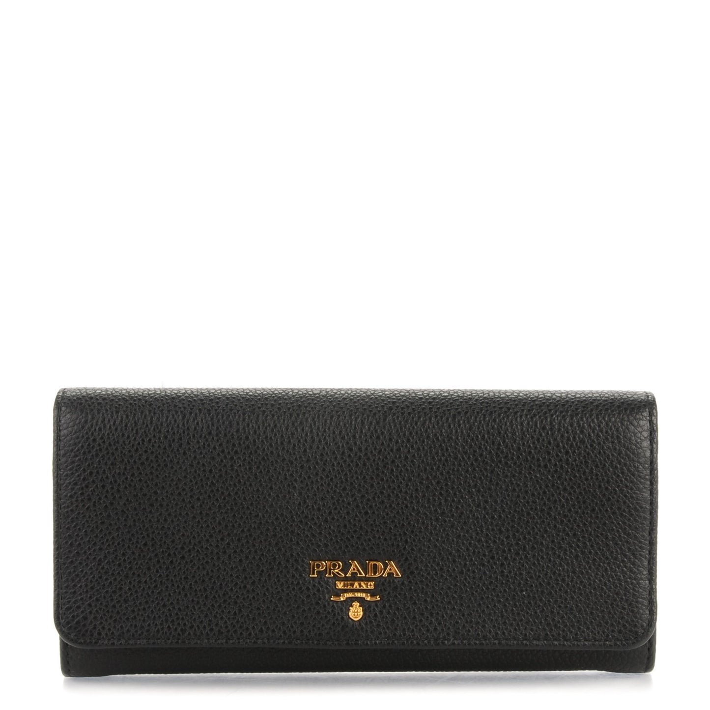 Vitello Phenix Continental Flap Wallet Nero Black