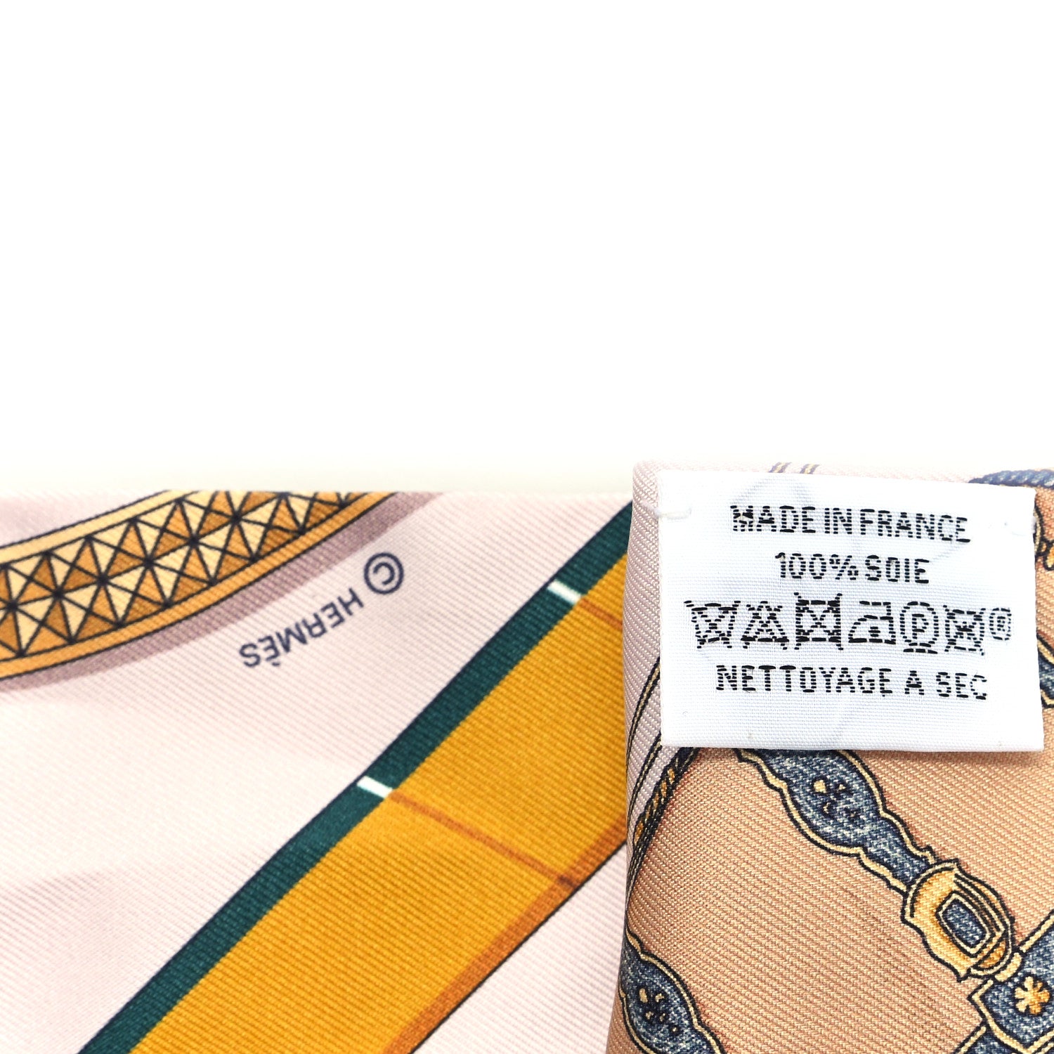 Hermes Silk Grand Apparat Twilly Rose Nacre Gold Anthracite 3 of 3