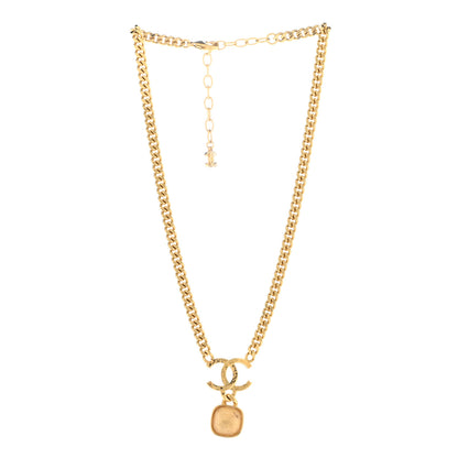 Chanel Metal Natural Stones CC Necklace Gold 3 of 6