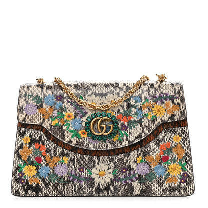 Gucci Snakeskin Embroidered Linea Ricami Shoulder Multicolor 1 of 11