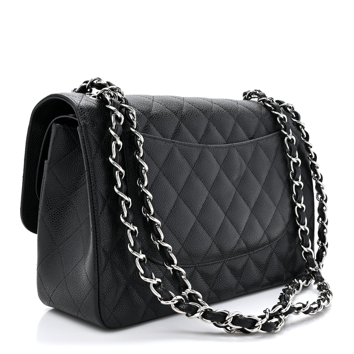 Chanel Caviar Quilted Jumbo Double Flap Black 3 of 11