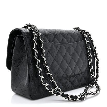 Chanel Caviar Quilted Jumbo Double Flap Black 3 of 11