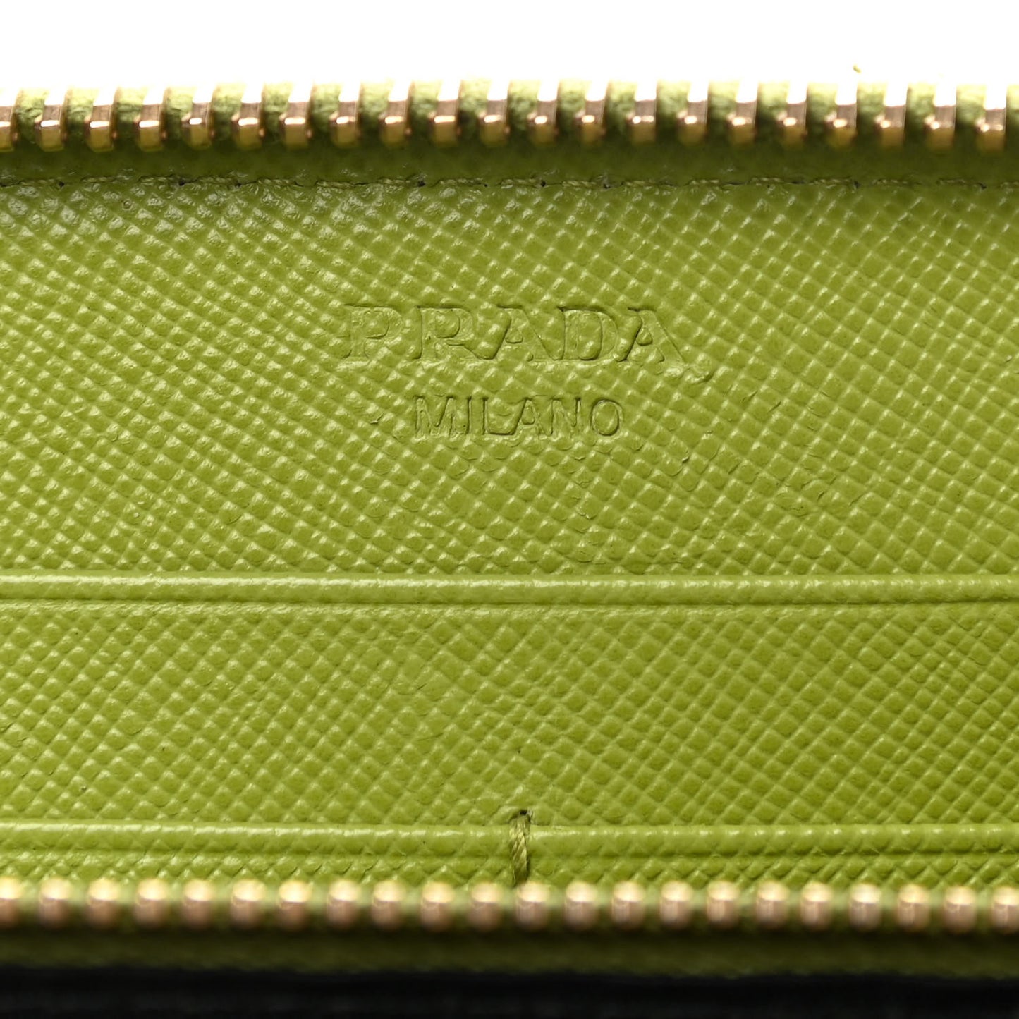 Tessuto Nylon Zip Around Wallet Green