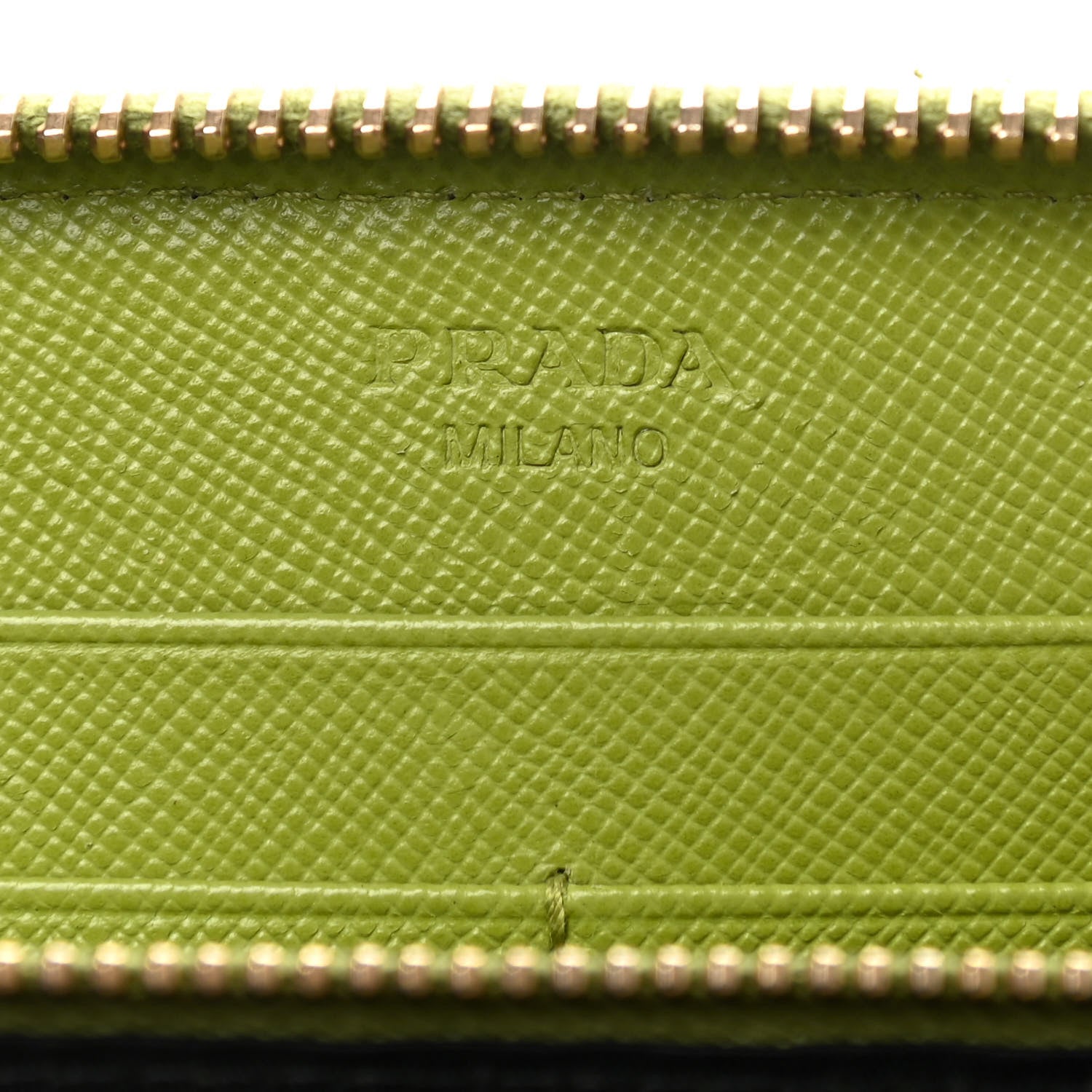Prada Tessuto Nylon Zip Around Wallet Green 6 of 13