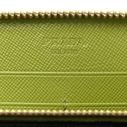 Prada Tessuto Nylon Zip Around Wallet Green 6 of 13