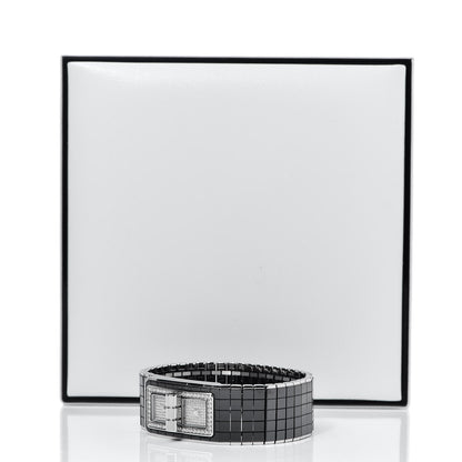 Chanel Stainless Steel Ceramic Diamond Pave 21.5mm Code Coco Quartz Watch Black 7 of 7