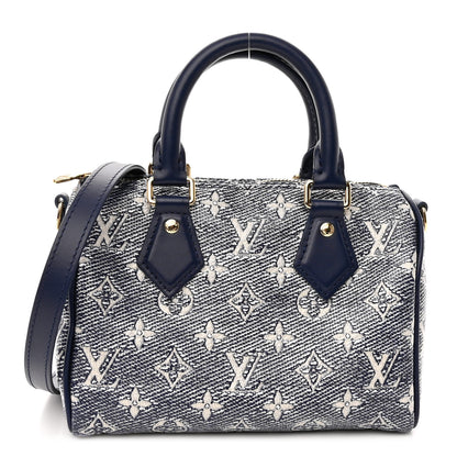 Louis Vuitton Monoglam Speedy Bandouliere 20 Blue 1 of 9