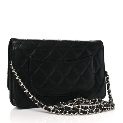 Chanel Lambskin Quilted Wallet On Chain WOC Black 3 of 11