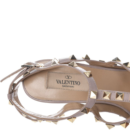 Valentino Garavani Patent Rockstud Ankle Strap Pumps 39 Poudre 7 of 10