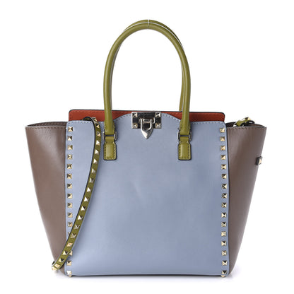 Valentino Garavani Vitello Colorblock Rockstud Double Handle Tote Multicolor 1 of 13
