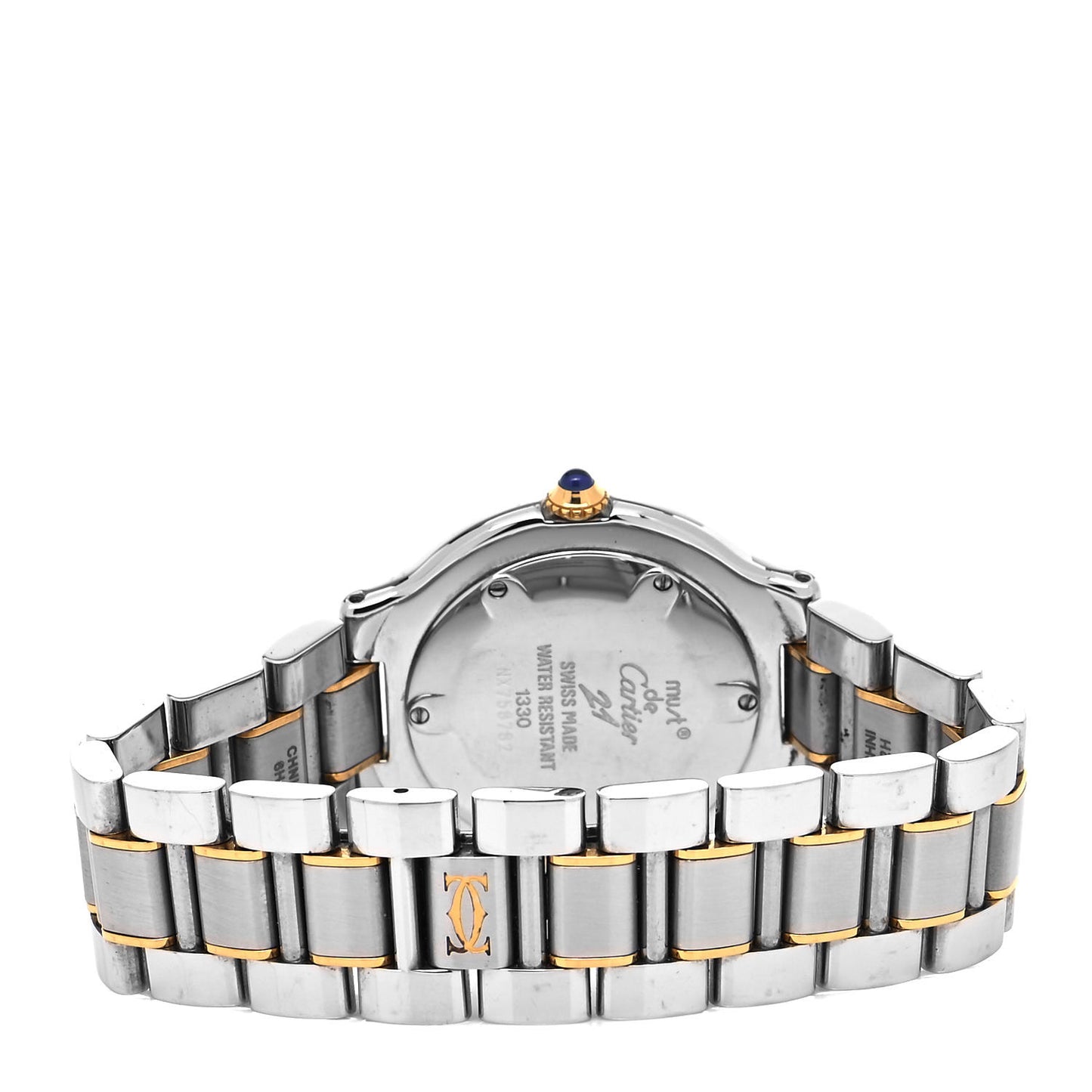 Stainless Steel 18K Yellow Gold 31mm Must De 21 Quartz Watch