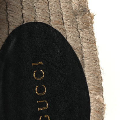 Gucci Monogram Matelasse GG Marmont Espadrille 20mm Slide Sandals 40 Beige Ebony Black 12 of 13