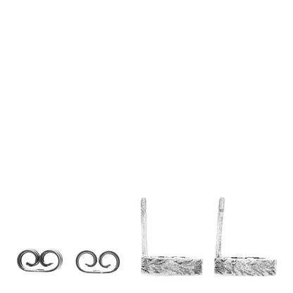 Gucci Sterling Silver Textured Interlocking G Stud Earrings 3 of 6