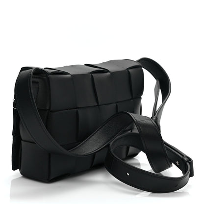 Bottega Veneta Lambskin Maxi Intrecciato Cassette Crossbody Bag Black 2 of 7