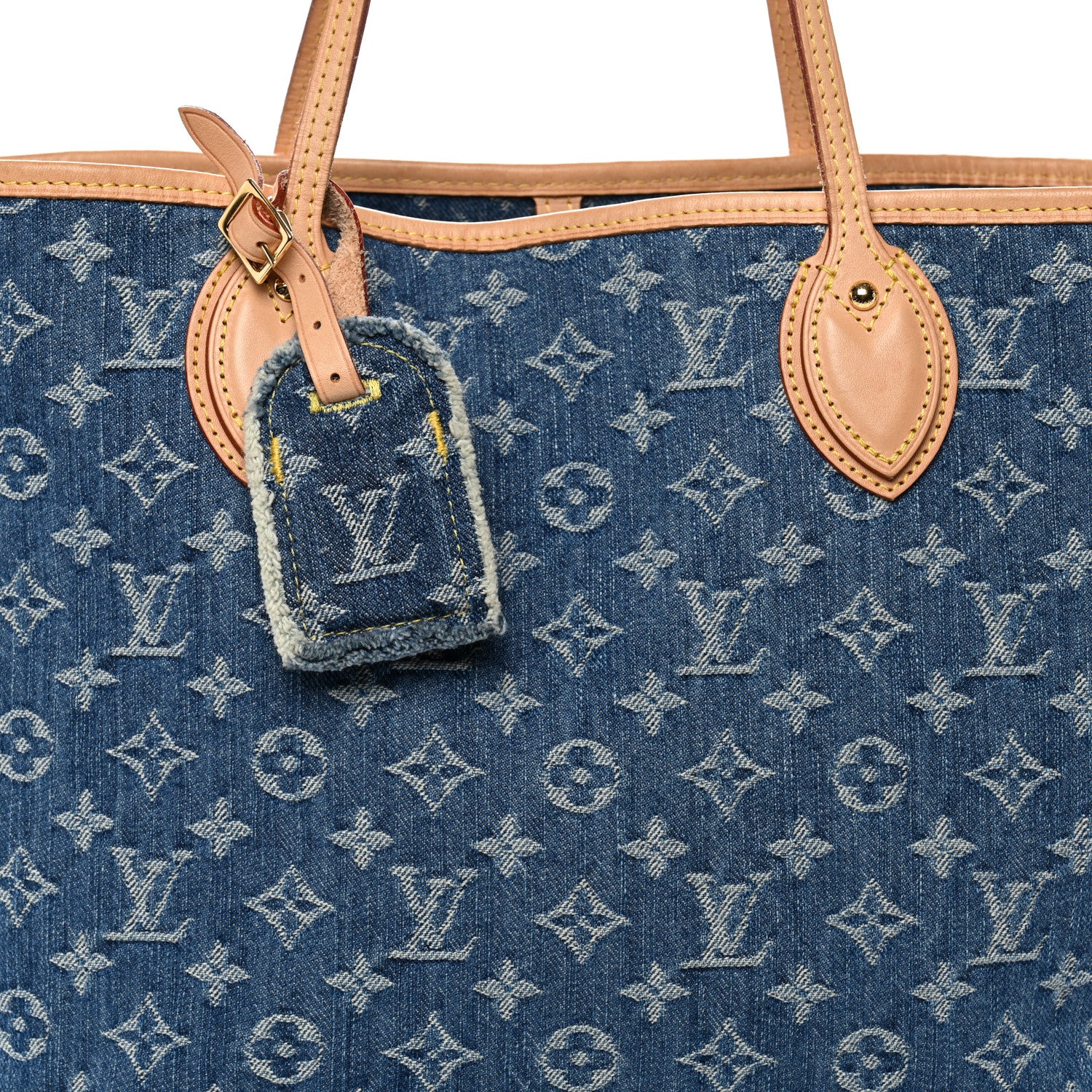 Louis Vuitton Monogram Denim Neo Neverfull MM Blue 8 of 13
