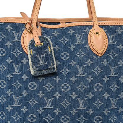 Louis Vuitton Monogram Denim Neo Neverfull MM Blue 8 of 13