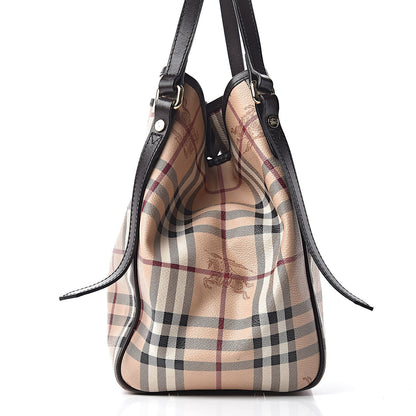 Burberry Haymarket Check Small Canterbury Tote Chocolate 12 of 17