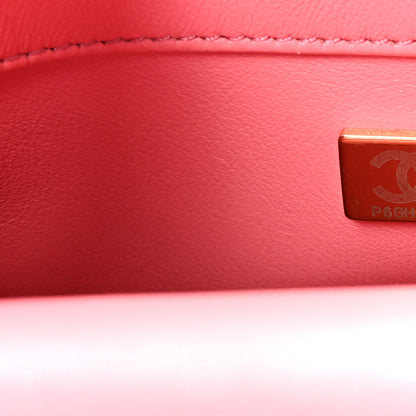 Chanel Lambskin Enamel Quilted Pending CC Mini Square Flap Pink 7 of 10
