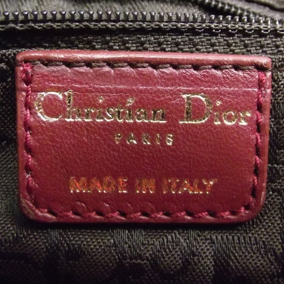 Christian Dior Suede Drawstring Cannage Bag Red 8 of 10