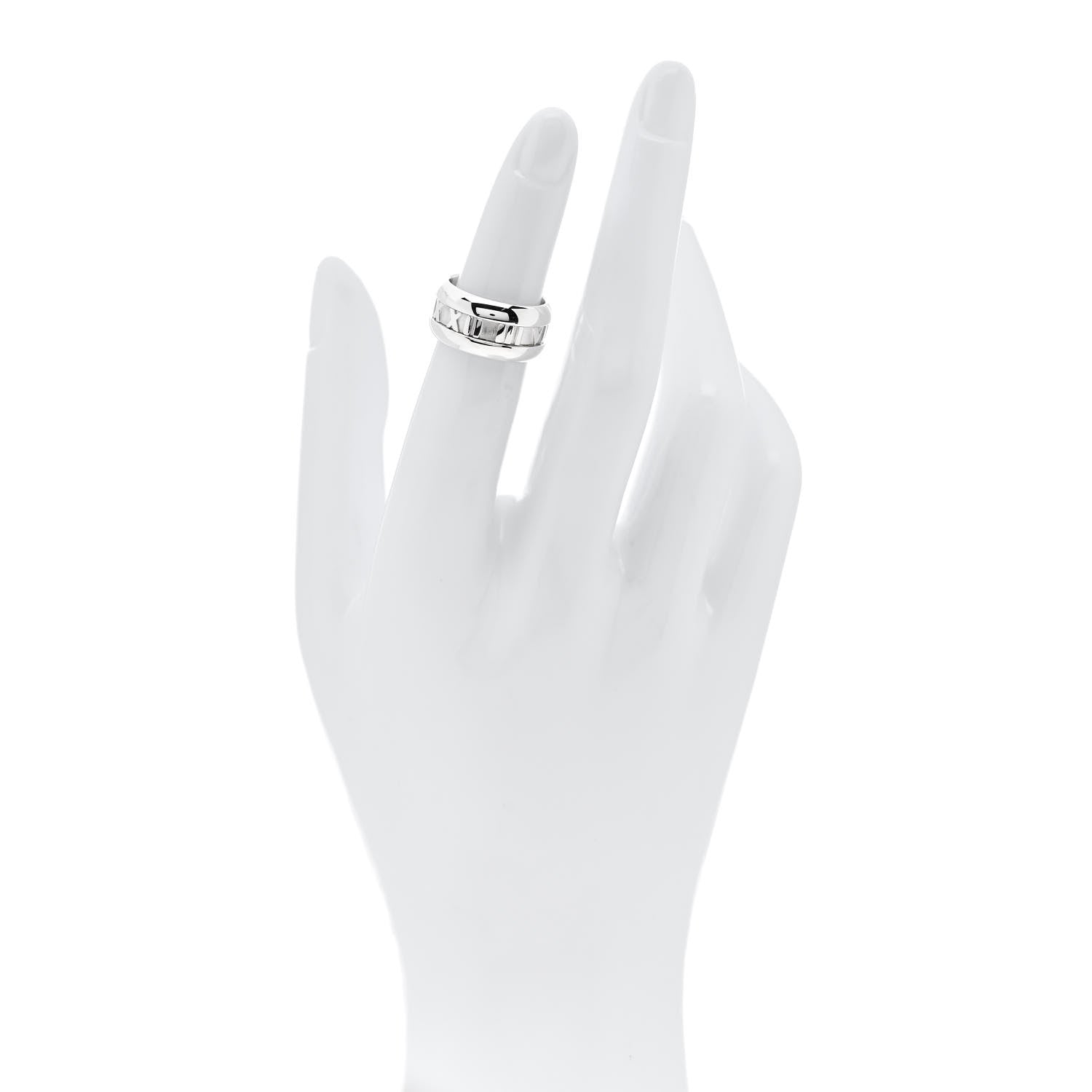 Tiffany Sterling Silver Atlas Band Ring 48 4.5 2 of 5