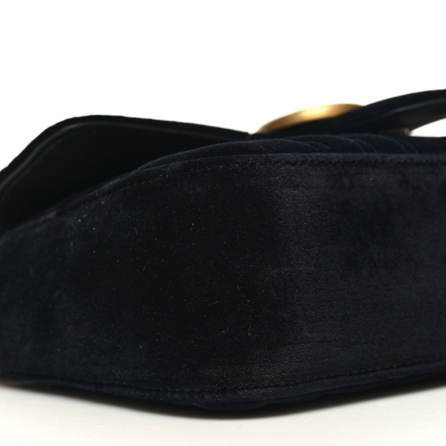 Velvet Matelasse Mini GG Marmont Shoulder Bag Black