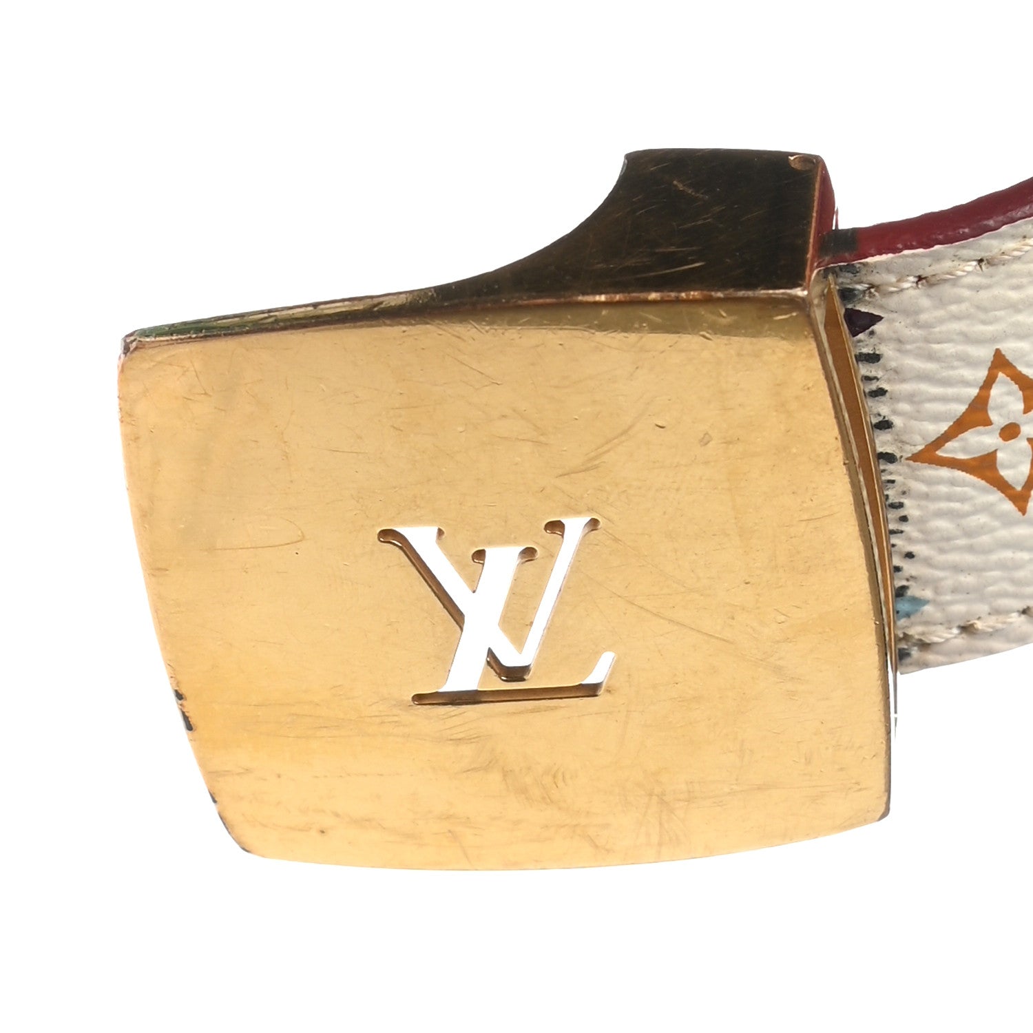 Louis Vuitton Monogram Multicolor LV Cut Reversible Belt 85 34 White Grenade 6 of 7
