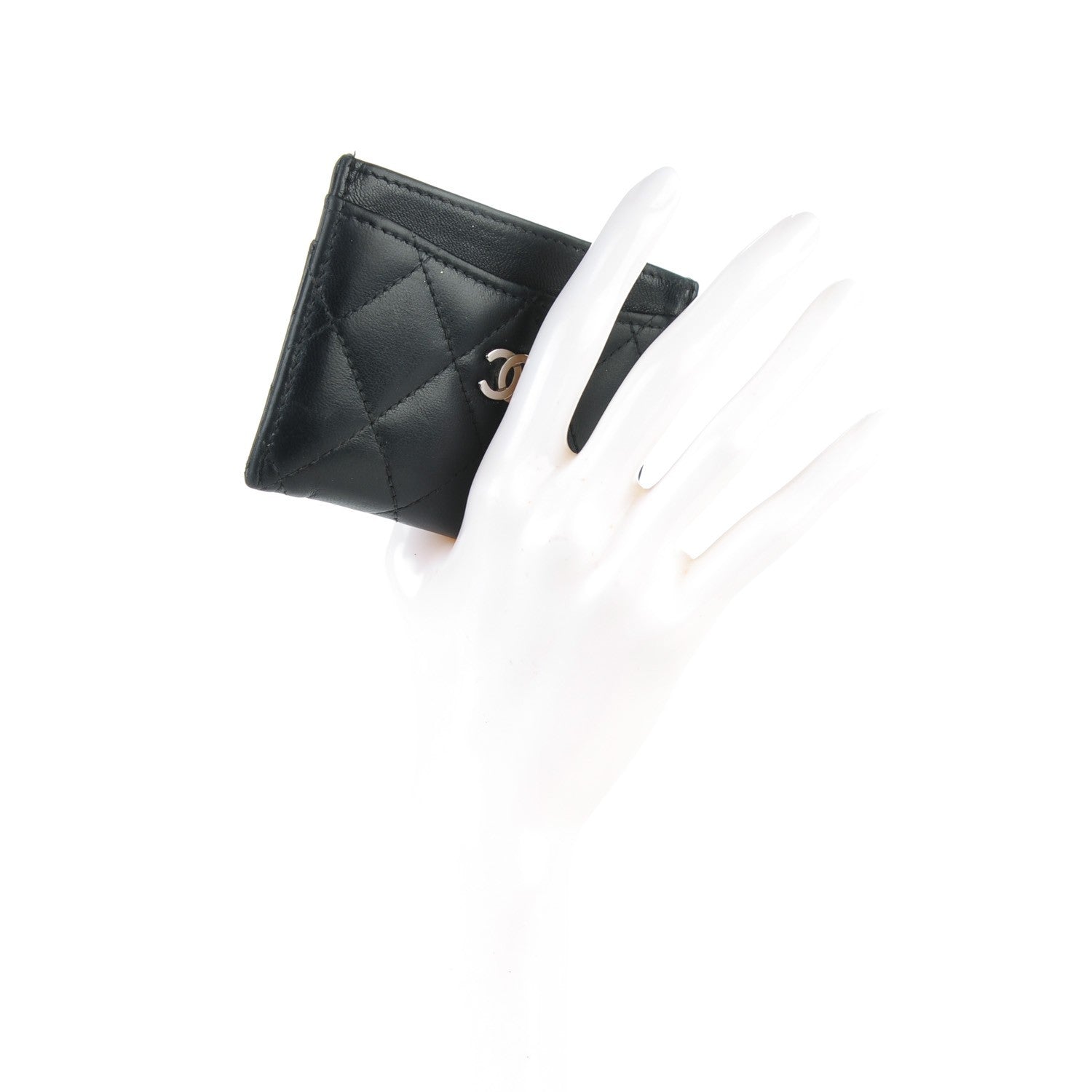 Chanel Lambskin Quilted Card Holder Black 2 of 11