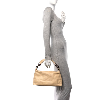 Chanel Caviar CC Wood Chain Hobo Beige 2 of 10