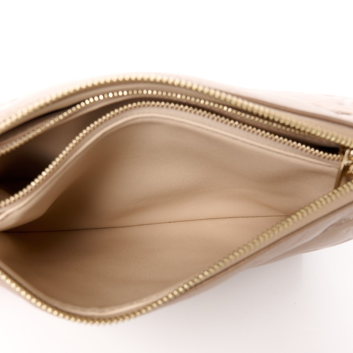 Metallic Lambskin Embossed Monogram Coussin BB Light Gold
