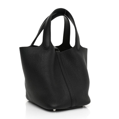 Hermes Taurillon Clemence Picotin Lock 18 PM Black 3 of 9