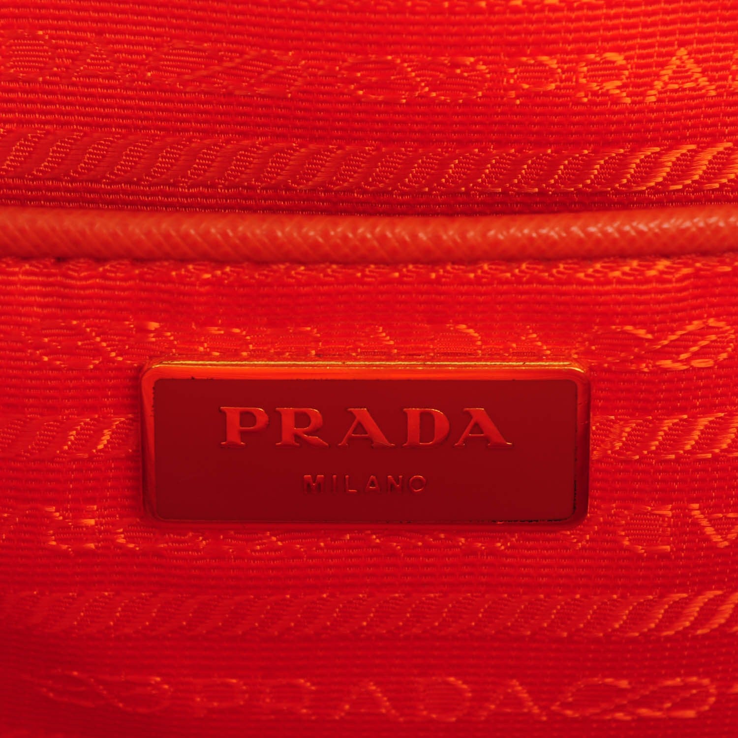 Prada Saffiano Lux Large Tote Papaya 6 of 9