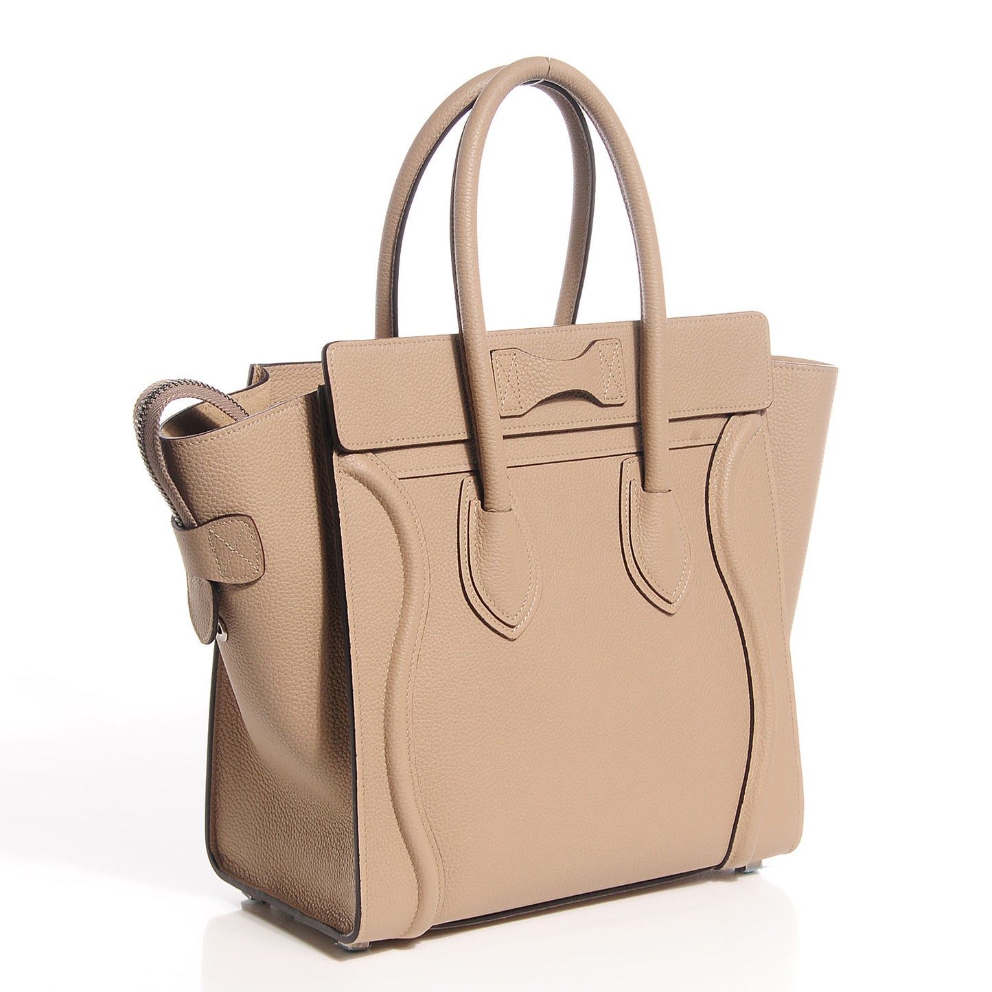 Drummed Calfskin Micro Luggage Dune