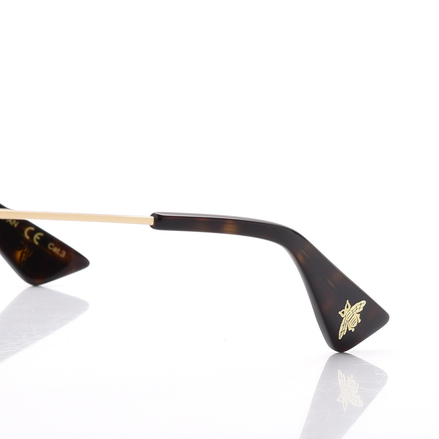 Gucci Round Frame Sylvie Web Sunglasses GG0105S Gold 7 of 9